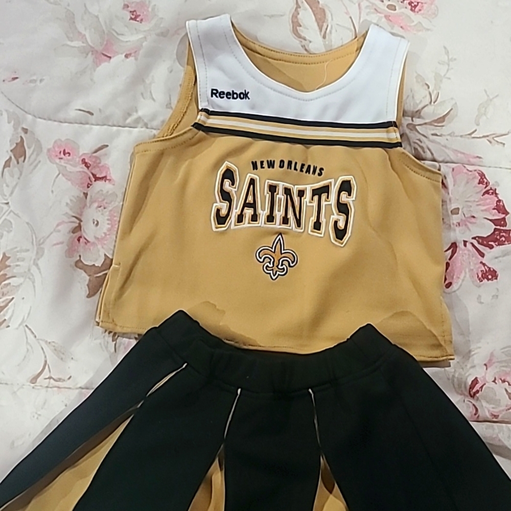 Reebok girls Saints cheerleader outfit size 4T